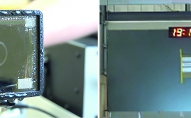 Ultraschall reinigt schützende Glasabdeckung von Linsensystemen