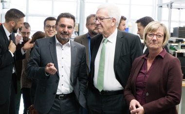 Winfried Kretschmann zu Besuch bei Sensopart