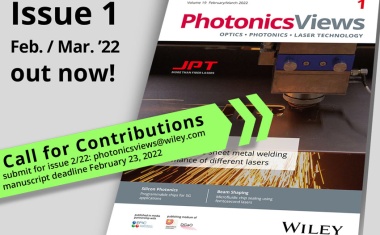 PhotonicsViews issue 1/2022 is out