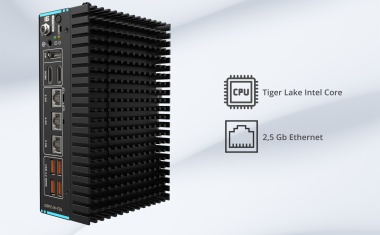 Kompakter DIN-Rail-PC mit Tiger Lake CPU