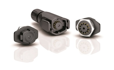 Schwarze Connectoren für Industrieanwendungen
