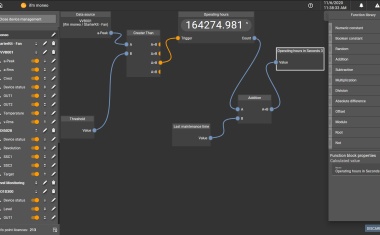 Calculate sensor data with one another with a click
