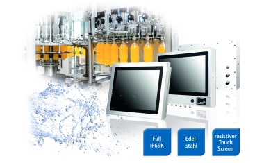 Industrial panel PC in IP66 / 69K stainless steel housing