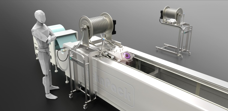 Das MCD bewegt sich mittels des vorhandenen Transportsystems der Anlage oder...