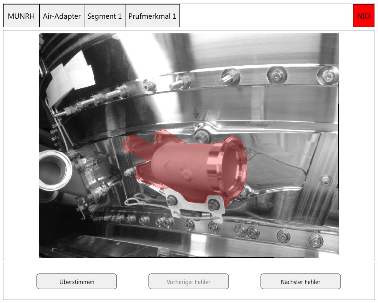 Abb. 2b: Visualisierung der Prüfergebnisse; Fehler (Bildquelle: Fraunhofer...