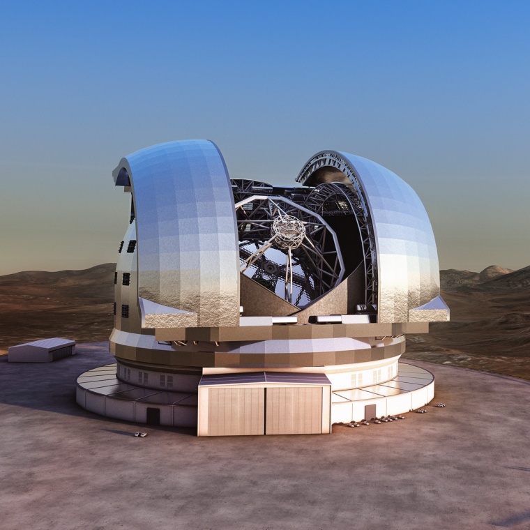 Das European Extremely Large Telescope (ELT) wird einen Hauptspiegel mit ca. 39...
