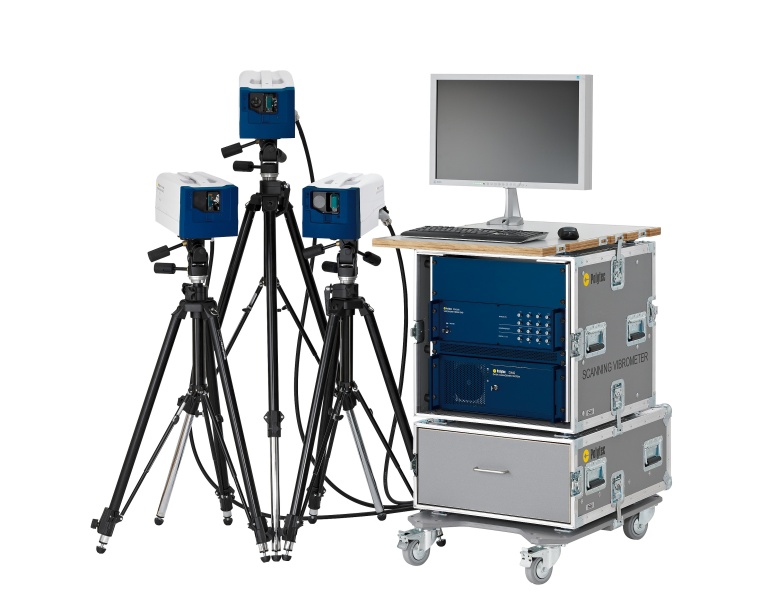 Da das Scanning-Vibrometer PSV-500-3D Xtra Schwinggeschwindigkeiten von 30 m/s...