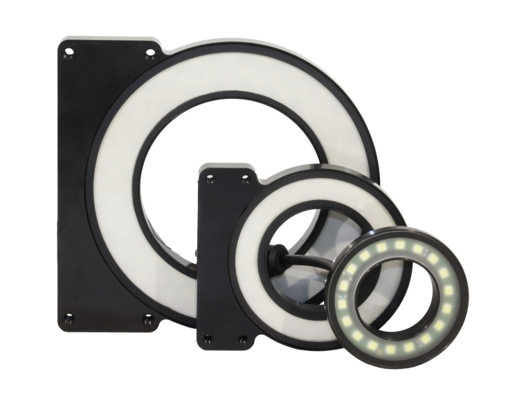 Ringlichter mit verschiedenen Innendurchmessern, LED-Farben und der...