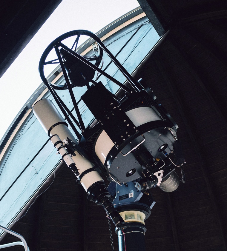 Das Teleskop in der Sternwarte Weikersheim (© Philipp Reinhardt, Ebm-papst)