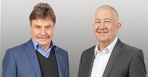 Karl-Walter Braun, Verwaltungsratspräsident (links) und Eugen Elmiger, CEO...