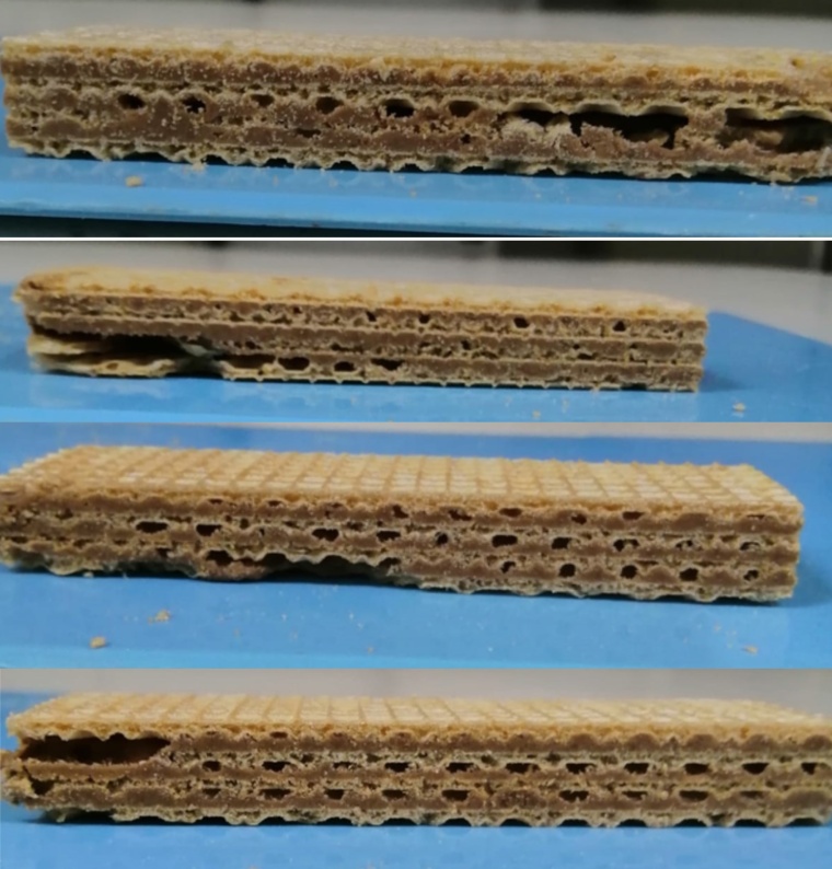 Zu den prüfenden Kriterien der Waffeln gehören die Fläche und Höhe,...