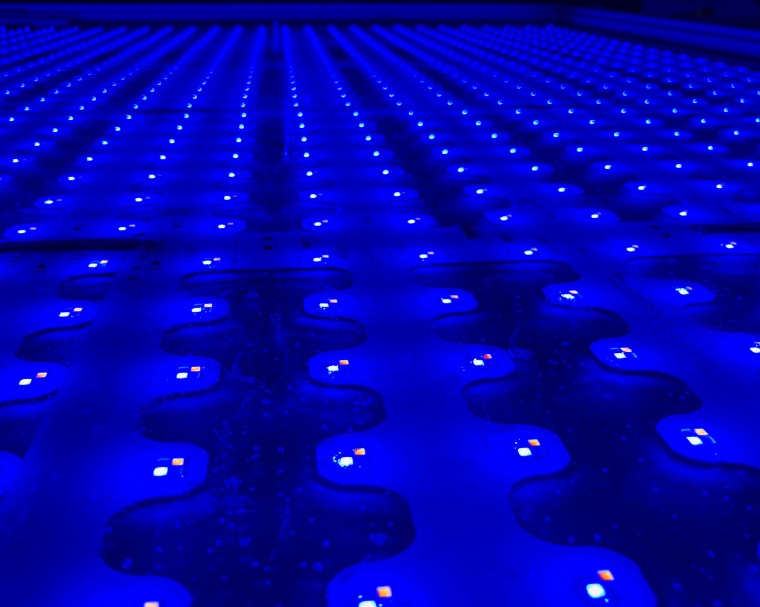 Großflächige Beleuchtungsmodule mit 4-Farb-LEDs im Blitzlicht-, Farbwechsel-...