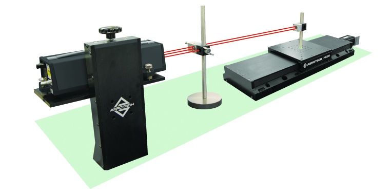 Mit einem Laserinterferometer lässt sich eine lineare Bewegungsachse auf eine...