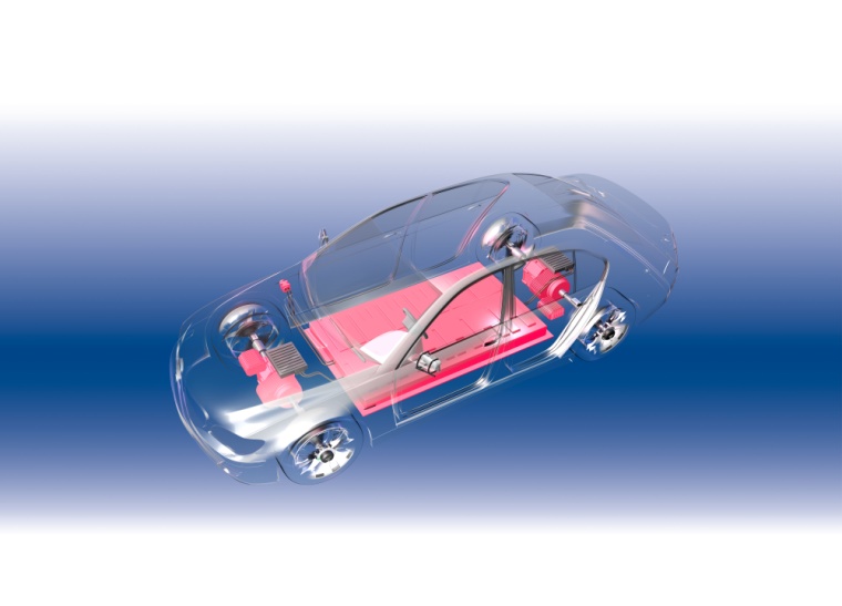 Batteriepack im E-Fahrzeug. Bild: IMC