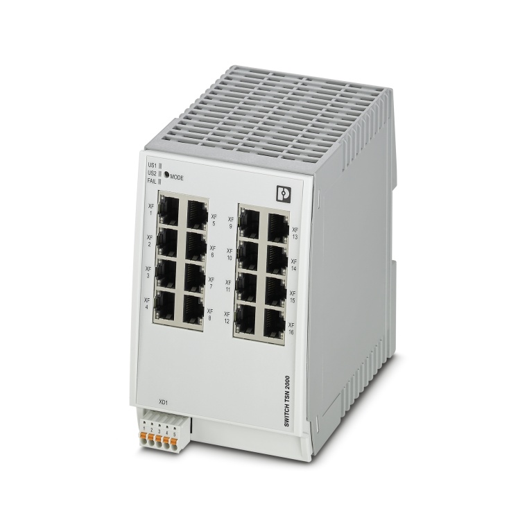 Industrieller Switch FL Switch TSN 2300 für Profinet über TSN. Bild: Phoenix...