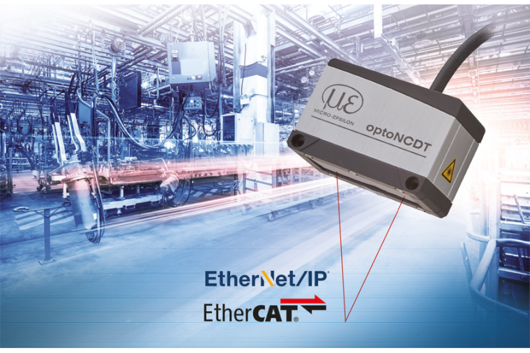 Mit den Laser-Trian­gu­lations­sensoren Opto NCDT 1900 mit Ethercat...