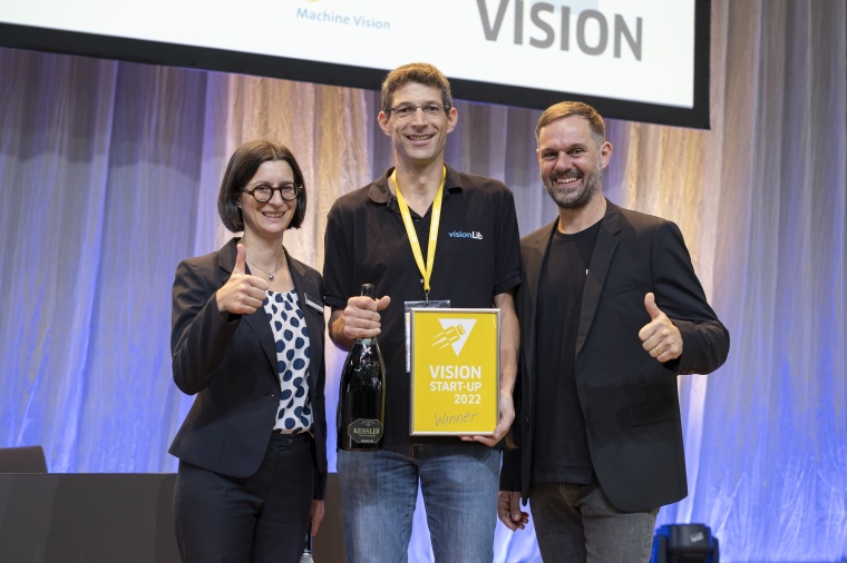 Das Start-up Visometry aus Darmstadt erhielt den Award Vision Start- up 2022....