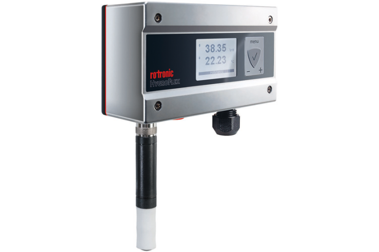Der Messumformer HygroFlex HF5 misst die relative Feuchte sowie Temperatur und...