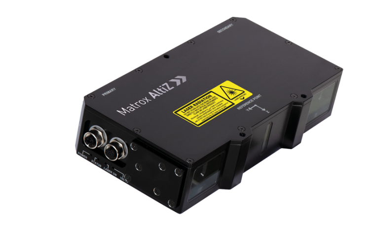 Der 3D Laser-Profilsensor Altiz von Matrox Imaging arbeitet mit zwei Kameras...