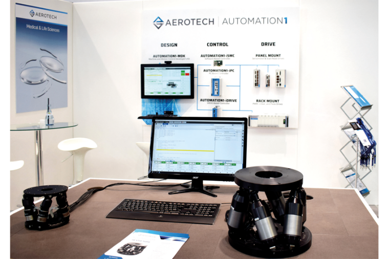 Auf dem Control-Messeauftritt von Aerotech stand in diesem Jahr die...