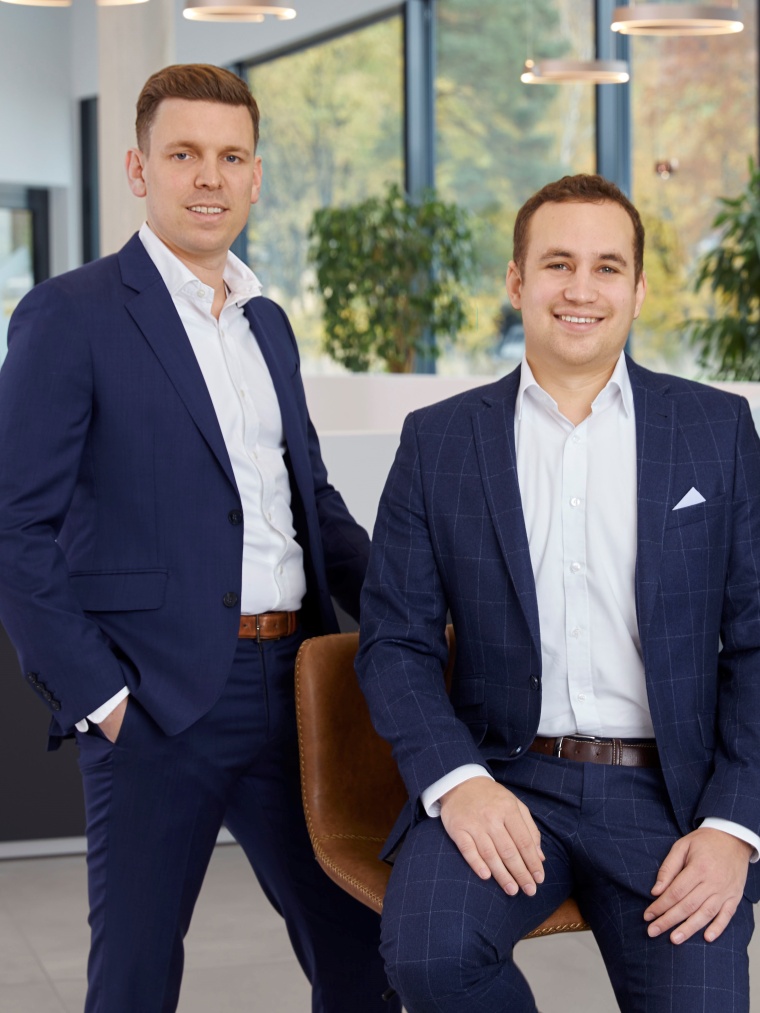 Die beiden Geschäftsführer von IDS: Alexander Lewinsky (l.) und Jan Hartmann...