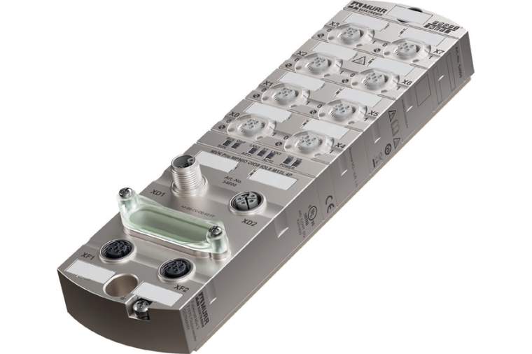 Das IO-Link-Master-Modul MVK Pro mit acht multifunktionalen...
