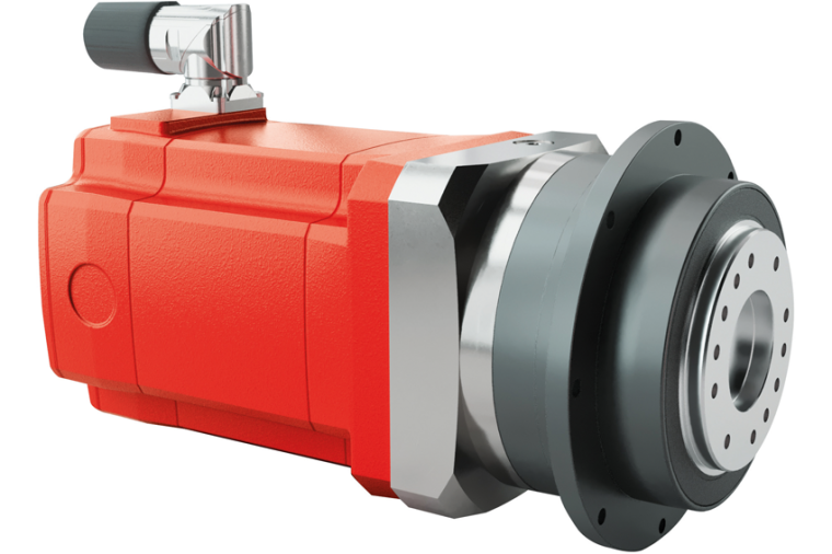 Energieeffiziente Synchronmotoren der Baureihe CM3C treiben die vier Achsen des...