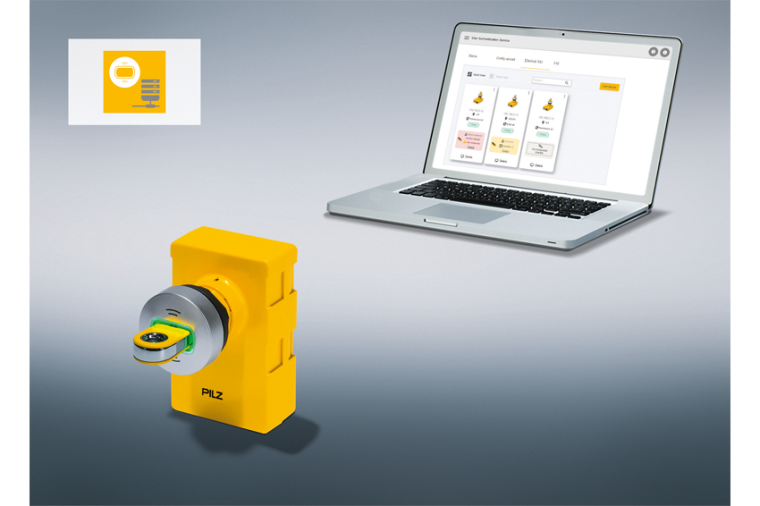 Die RFID-Transponder werden in der Ausleseeinheit PITreader von Pilz eingelesen...