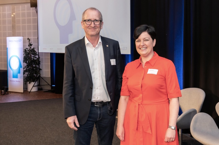 Die Gastgeber des Innovatorentreffens, Dr. Andreas Mayr und Dr. Christine...
