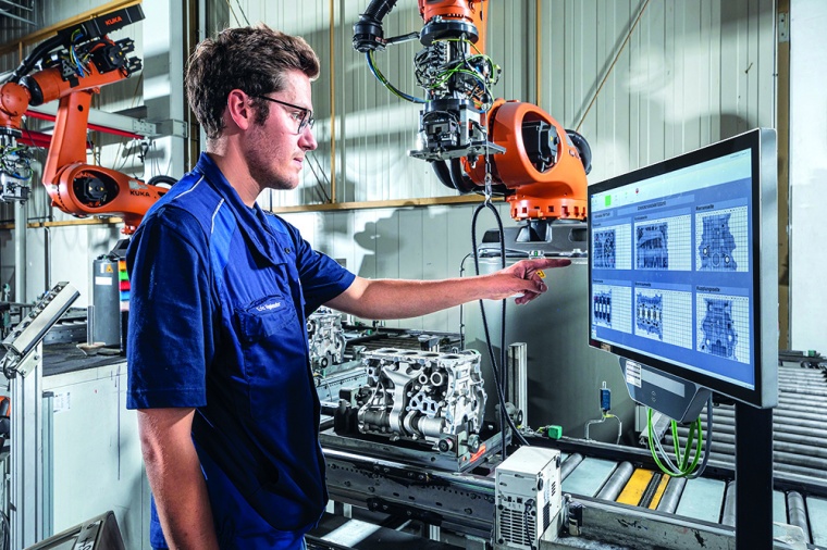 Photo: Automatisierte KI-Prüfung in der Gießerei von BMW