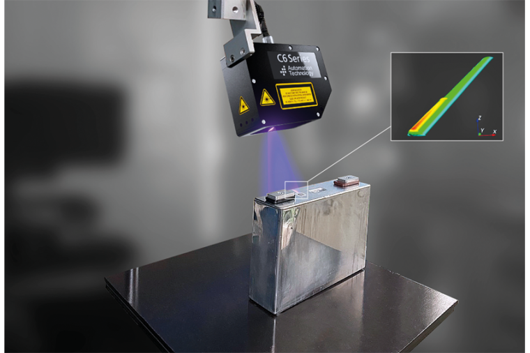 3D-Scan der Schweißnaht einer prismatischen ­Batterie, aufgenommen mit der...