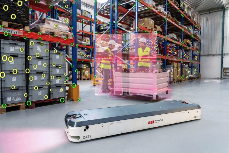 Der autonome mobile Roboter (AMR) T702 von ABB mit KI-basierter...