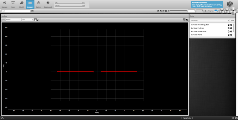 Sensor output showing the gap between two surfaces (Picture: LMI)