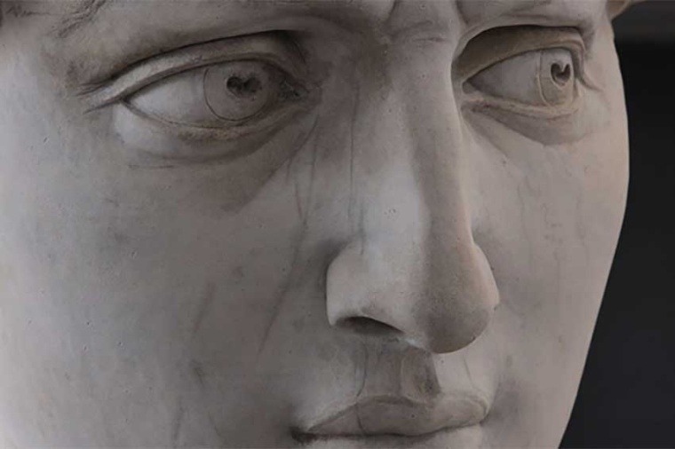 Close-up of Michelangelo’s famous David sculpture (Source: Hexagon)