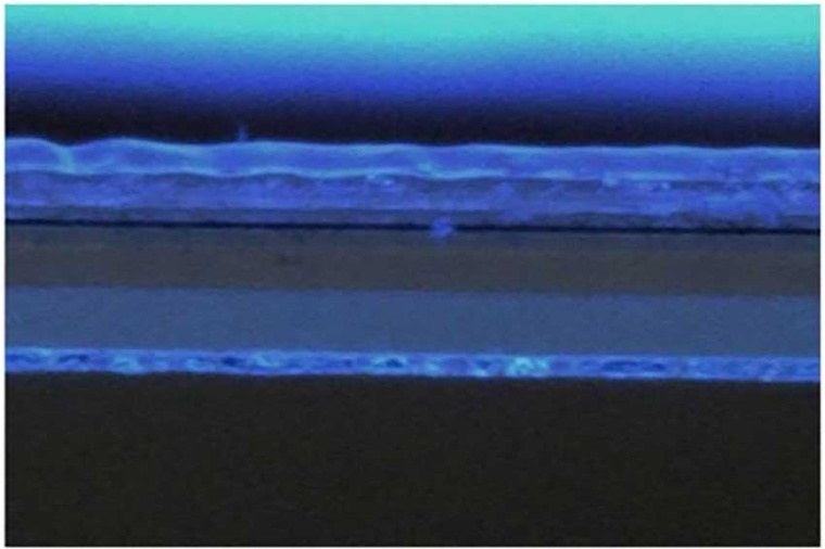 Projected capacitive film cutting 193 μm thickness with a Luxinar SCX 35 9 μm...