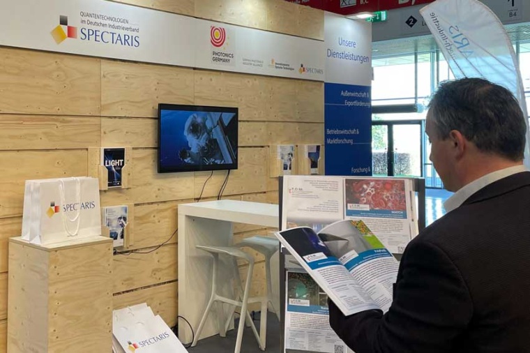 Information booth of Spectaris at the World of Quantum (Source: Spectaris)