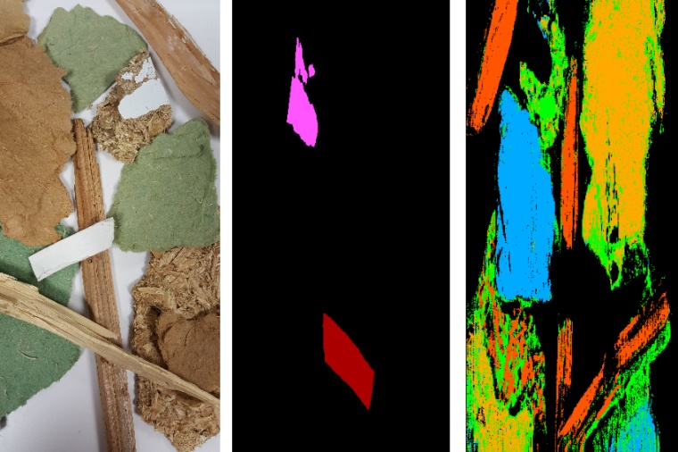 Analysis of a mixture of wood waste consisting of wood slats, OSB(chipboard)...