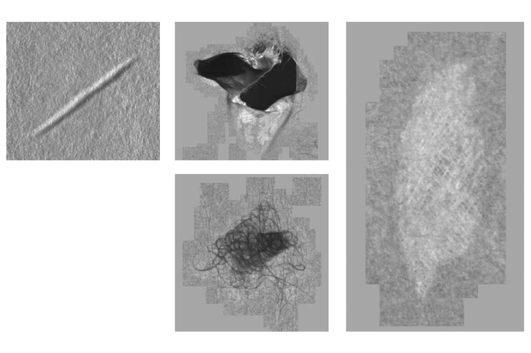 Fiber optic defects detected by the Smartview optical inspection system....