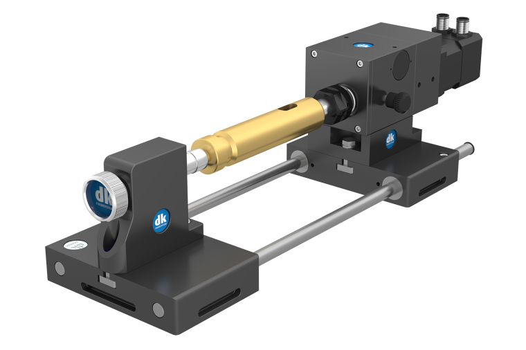 DK Fixiersysteme showed a standard solution at Control for the controlled drive...