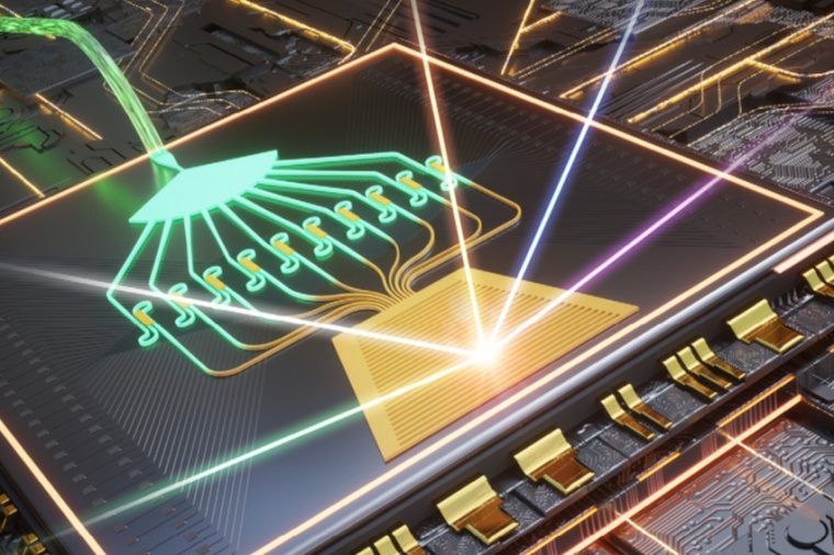 The new OPA replaces the multiple emitters of traditional OPAs with a slab...