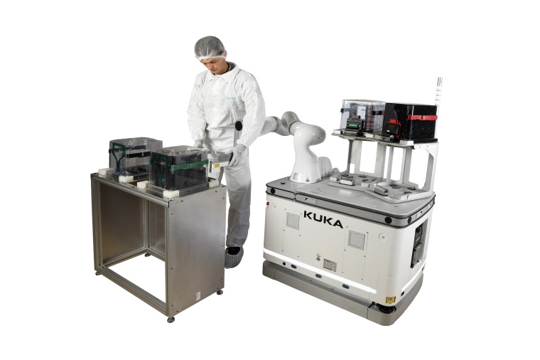 With the ­Wafer Handling ­Solution, Kuka has developed a mobile ­robot for...
