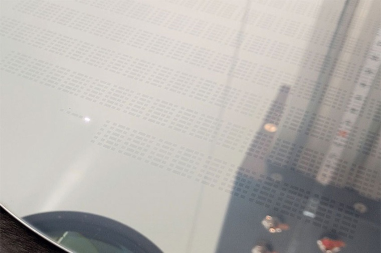 Process image of the selective laser crystallization process for silicon wafers...