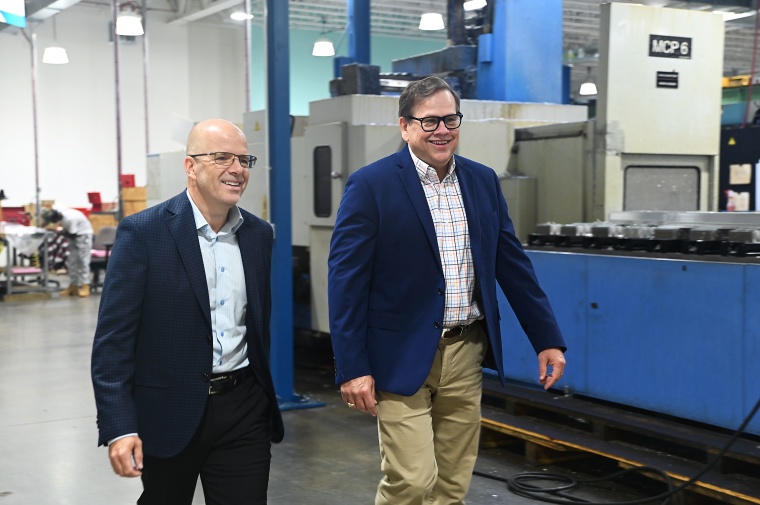Mark Botos, CEO Aerotech Inc. (l.) and Bob Novotnak, president Aerotech Inc....