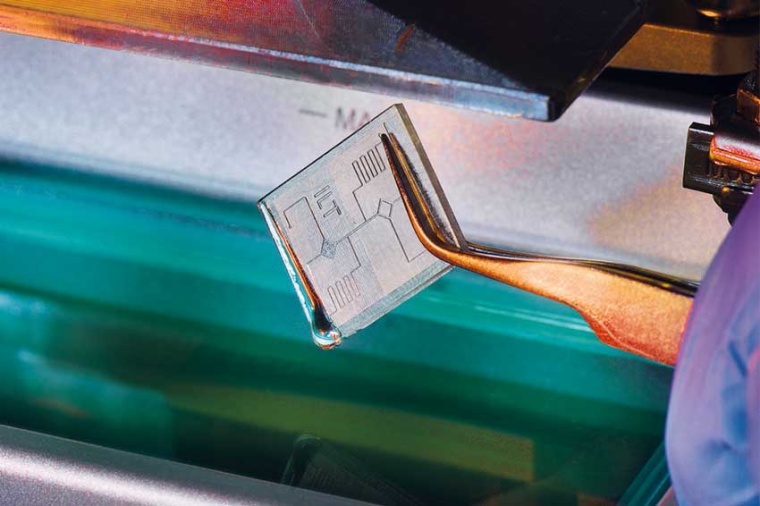 Sample component produced in a resin bath from the HoPro3D system. (Source: Fh....
