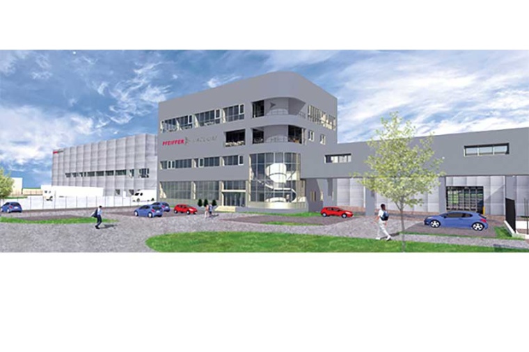 Visualization of the Future Factory Asslar (Source: Pfeiffer Vacuum)