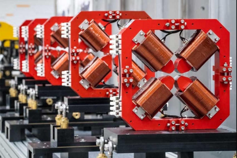 These powerful magnets will focus and direct the electrons to collide with the...