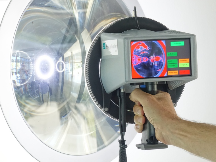 A display connected to the sensor enables a live preview and provides feedback...