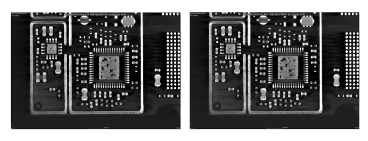 Qualityscan: 42 minutes scan time (left), Vista: 21 minutes scan time...