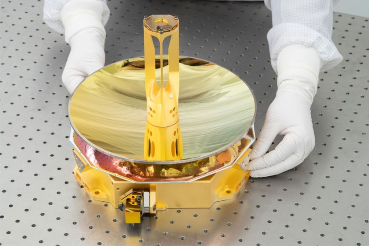 Reflection telescope of the laser altimeter Gala, used in the space mission...
