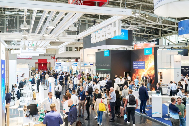 Impression from one of the eight halls of Laser World of Photonics. (Source:...